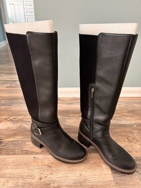 Corky’s Black Knee-High Riding Boots - Classic Women's Leather Style